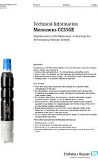 Memosens CCS50E - technical info