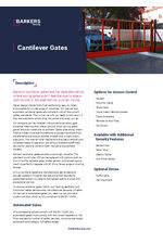 Cantilever gates data sheet