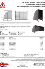 AUTOPA Stratford Cycle Shelter - Galvanised