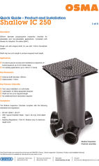 Inspection chambers product and installation shallow IC