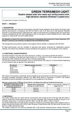 Green Terramesh Tender Specifications