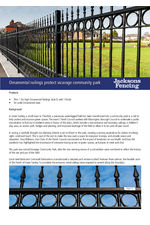 Case study - Ornamental railings, Vicarage Community Park