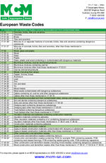 European waste codes