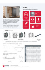 2Slide wardrobe sliding door system