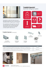 Trakkit Gemini wardrobe sliding door kit