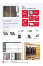 Ultra wardrobe sliding door system