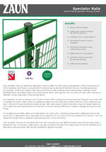Spectator rail data sheet