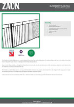 Bushberry railing data sheet