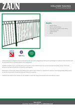 Holloway Railings data sheet