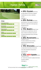 J Sustain - Fairway grass seed mix