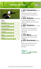J Ultrafine Rye Green grass seed mix