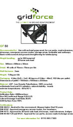 GF50 low density polyethylene ground reinforcement tile