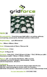 Park 30 low density polyethylene ground reinforcement tile