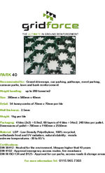Park 40 low density polyethylene ground reinforcement tile