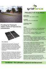 Case study: GF40 reinforcement tiles, carpark construction, Twycross Zoo