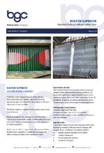 Bolton Superior industrial sliding folding shutter door 