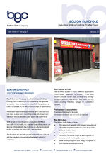 Bolton Eurofold industrial sliding folding shutter door 
