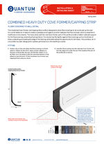 Combined heavy duty cove former / capping strip