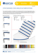 Stair nosings, side angles and fabrications