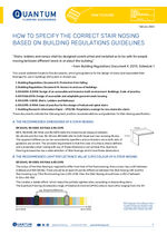 How to specify the correct stair nosing based on building regulations guidelines