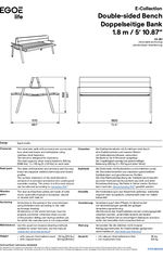 Egoe Classic E2-351 double-sided bench