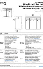 Egoe Foundation O20-4411 litter bin (quadruple)