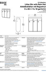 Egoe Foundation O20-3411 litter bin (triple)