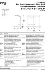 Egoe X1-200L-SS-J02400 bus shelter with seating
