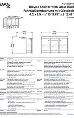 Egoe X1-V310-SS-002400 cycle shelter (10 bikes)