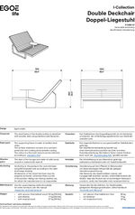 The Egoe Fine Line I1-3481-10 double chaise longue with table