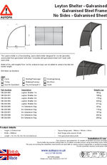 AUTOPA Leyton Shelter - Galvanised