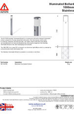 AUTOPA Illuminated Bollard 1000mm Stainless