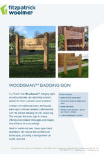 Woodsman badging sign