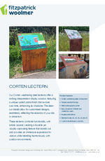 Corten lectern data sheet