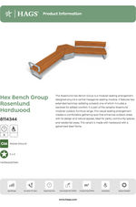 Rosenlund Hex bench group - galvanised 8114344