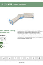 Rosenlund Hex bench group - blue 8114339