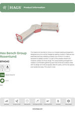 Rosenlund Hex bench group - red 8114342