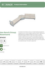Rosenlund Hex bench group - galvanised 8114343