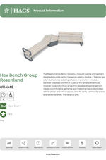 Rosenlund Hex bench group grey - 8114340