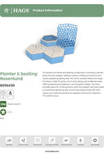 Rosenlund planter & pine seating - blue 8096430