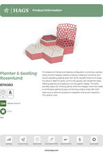 Rosenlund planter & pine seating - red 8114383