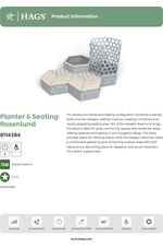 Rosenlund planter & pine seating - galvanised 8114384