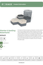 Rosenlund planter & pine seating - grey 8096431