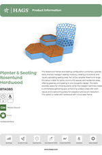 Rosenlund planter & hardwood seating - blue 8114385
