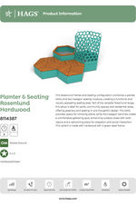 Rosenlund planter & hardwood seating - green 8114387