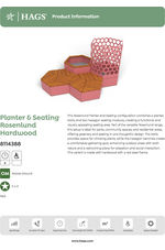 Rosenlund planter & hardwood seating - red 8114388