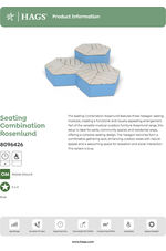 Rosenlund pine seating combination - blue 8096426
