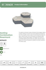 Rosenlund pine seating combination - grey 8096429