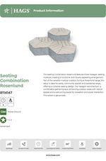 Rosenlund pine seating combination - galvanised 8114147