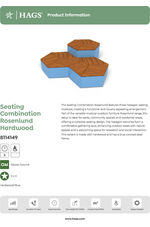 Rosenlund hardwood seating combination - blue 8114149